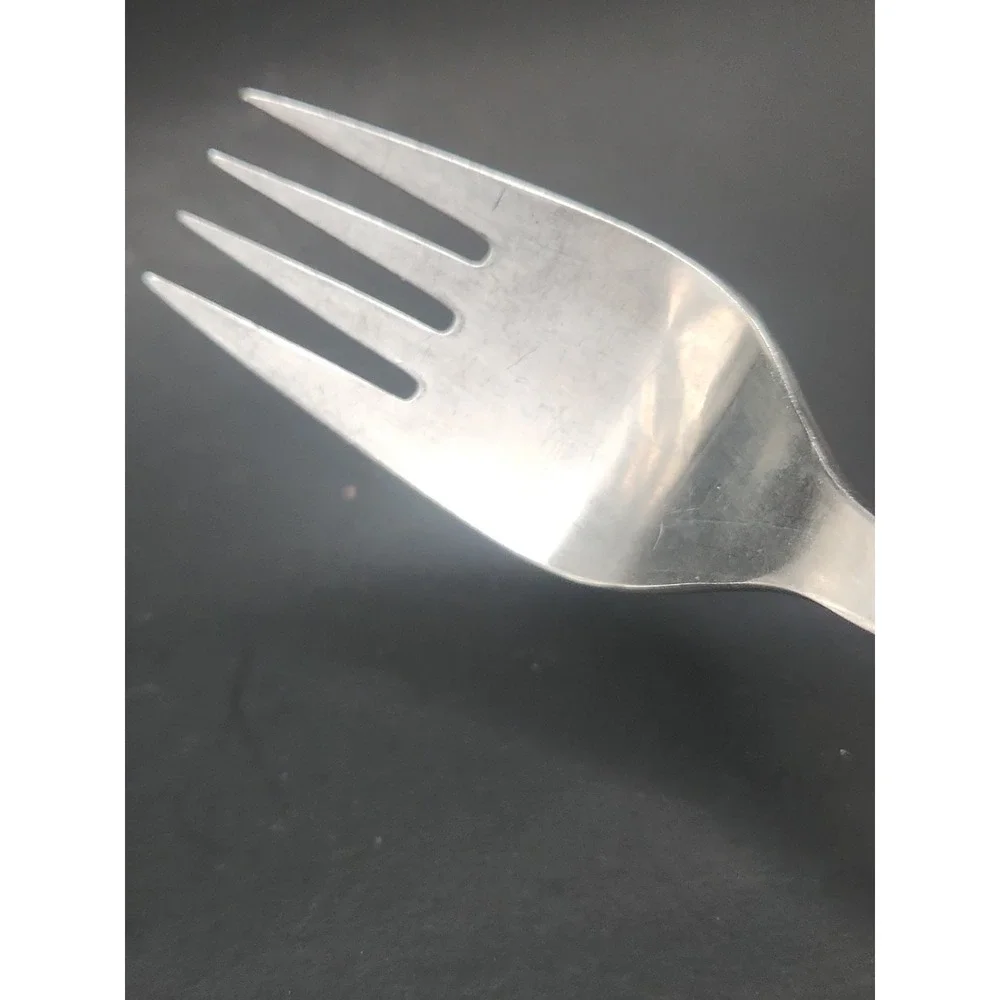 Rare Blue‎ Handled Vintage Denby Castile Large Dinner Fork Stone Steel Regency
